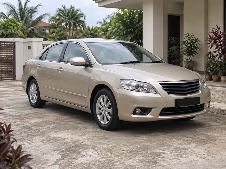 Luaran sedan dalam keadaan diparkir.